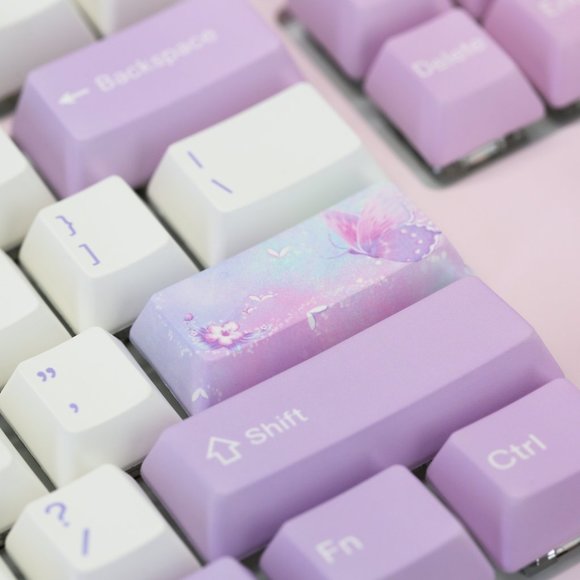 Varmilo Pink & Purple Butterfly Mechanical Keyboard - Picture 13 of 16